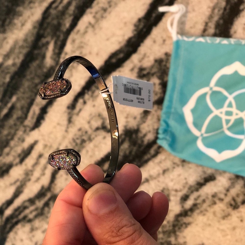 Gunmetal Kendra Scott Elton Station Cuff Bracelet